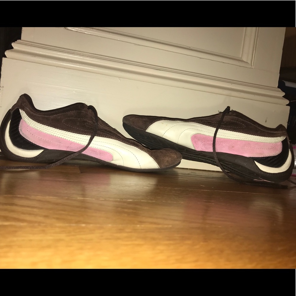 Drift Cat Suede women’s Pumas brown tan and pink